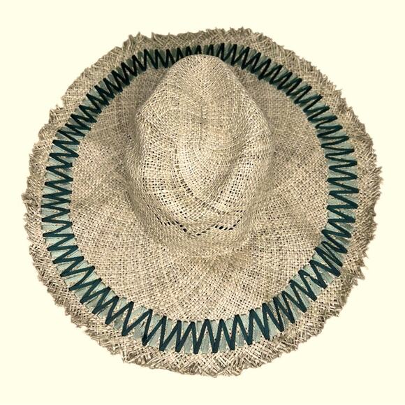 Filu Hats Dianora Salviati Capri Forest Straw Hat Natural/Green Medium main image 11